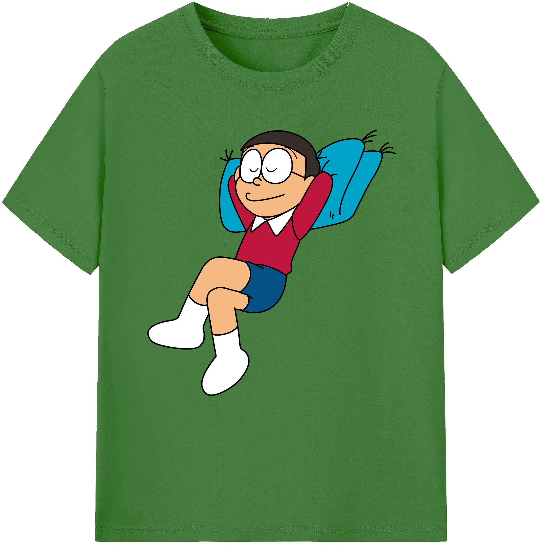 （画像用） ドラえもん 野比 のび太 Doraemon Nobita Nobi レディースカジュアルプリントTシャツ（綿100％）